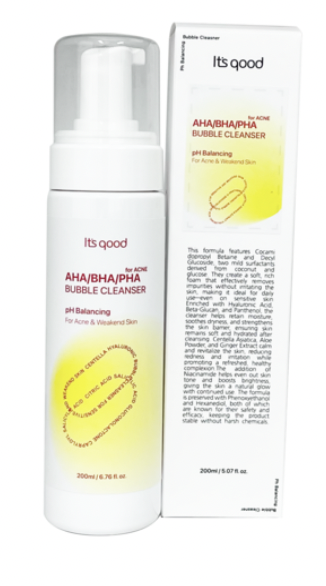 AHA/BHA/PHA Bubble Cleanser 200ml